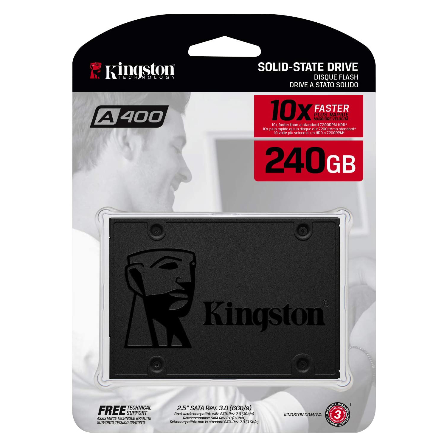 Kingston A400 240 GB SSD 2.5 Interne SATA (SATA/600) - Webeex Informatique